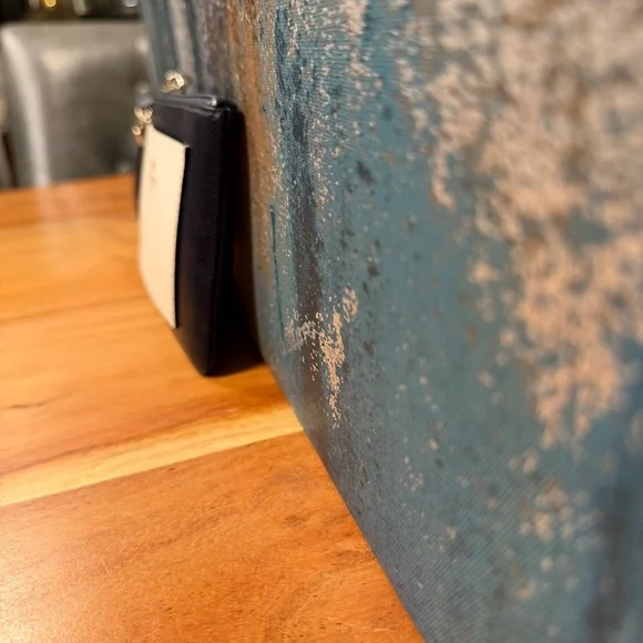 Coach Classic “Old Money” aesthetic Crossgrain Leather Navy/Cream Wristlet (EUC) - Picture 8 of 17